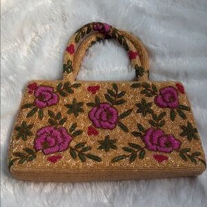 Beaded Floral Handbag
